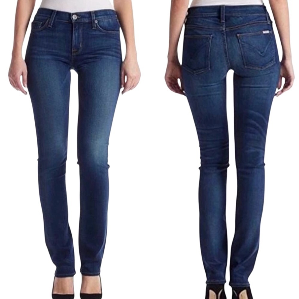 Hudson Jeans Tilda Mid Rise Cigarette Straight Leg‎ Sz 27 Indigo Wash Jeans
